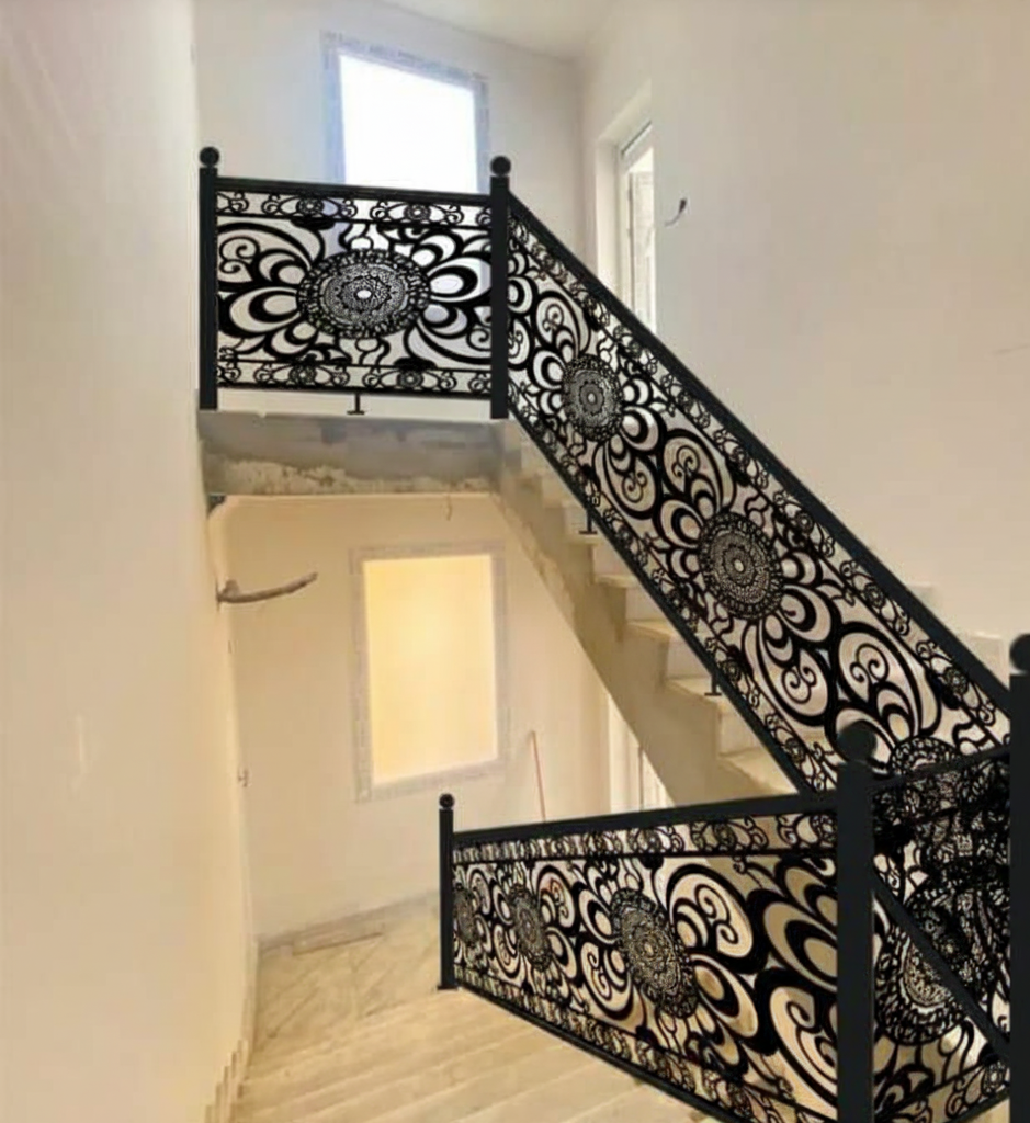 Contemporary Mandala-Inspired Laser Cut Railing