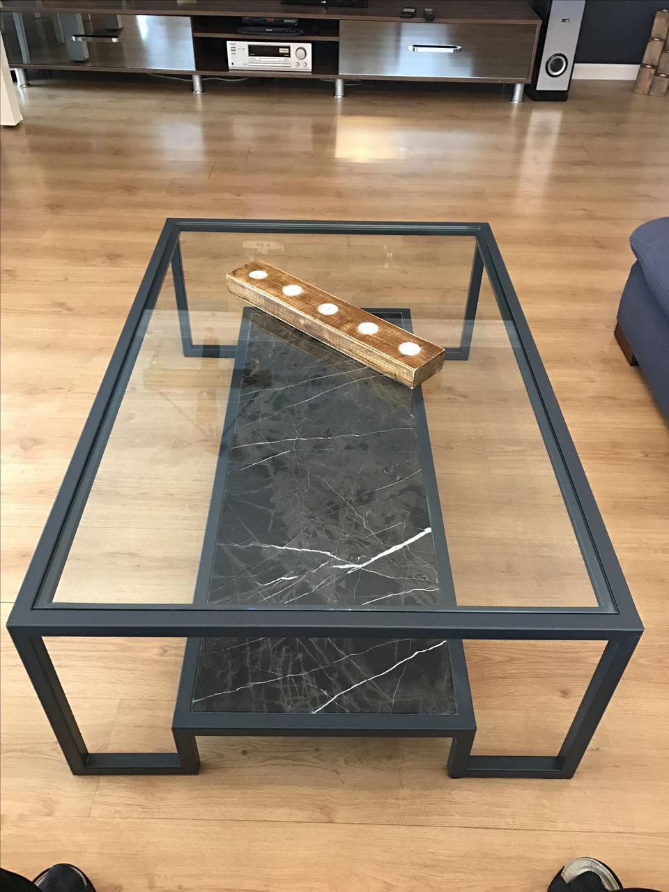 Industrial Two-Tier Coffee Table