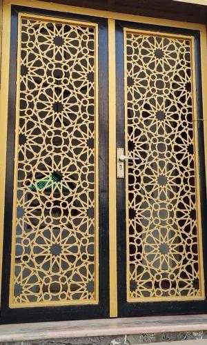 Golden Lattice Iron Door
