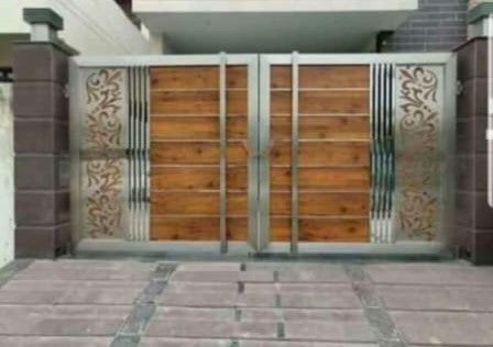 Steel and Wood Accent Gate