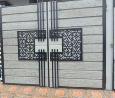 Gray Geometric Screen Gate